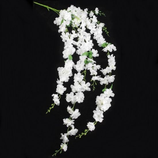 134cm LARGE TRAILING DELPHINIUM IVORY