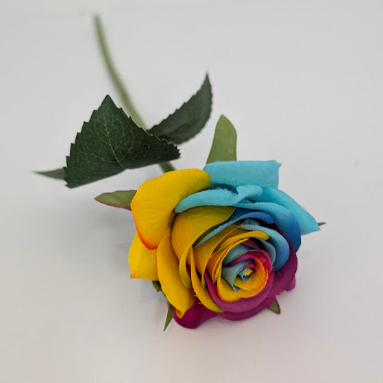 35cm FRESH TOUCH DIAMOND ROSE  RAINBOW
